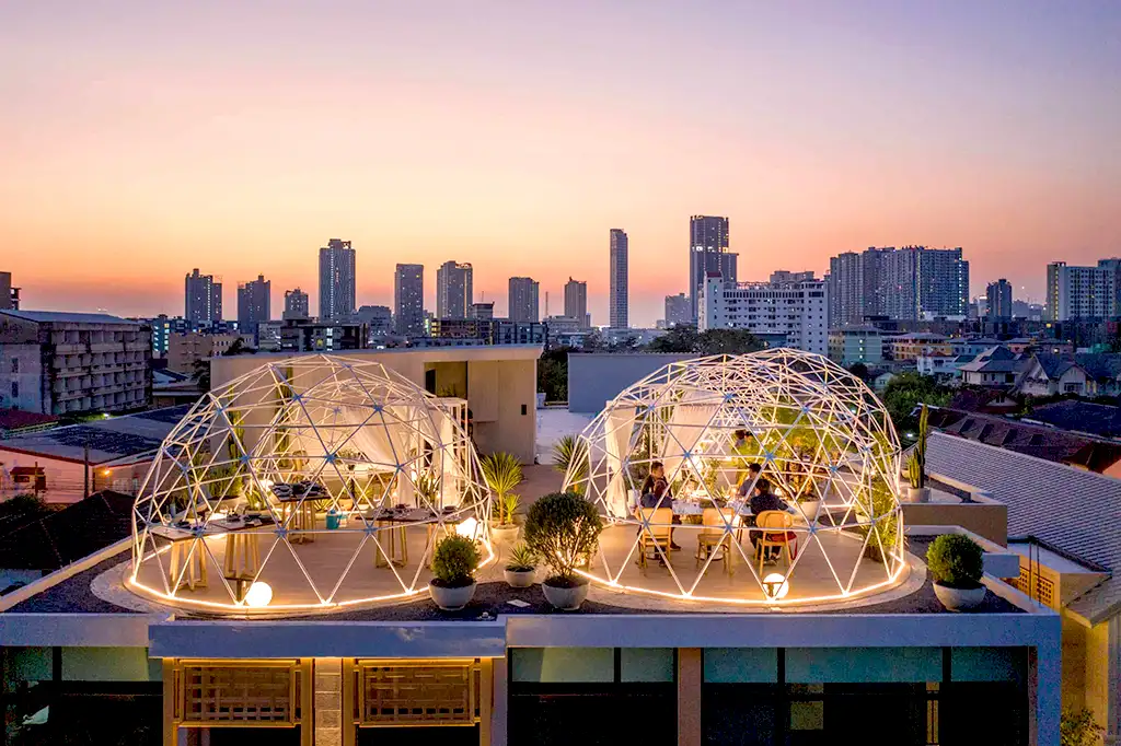 Rooftop Crystal Dining Domes